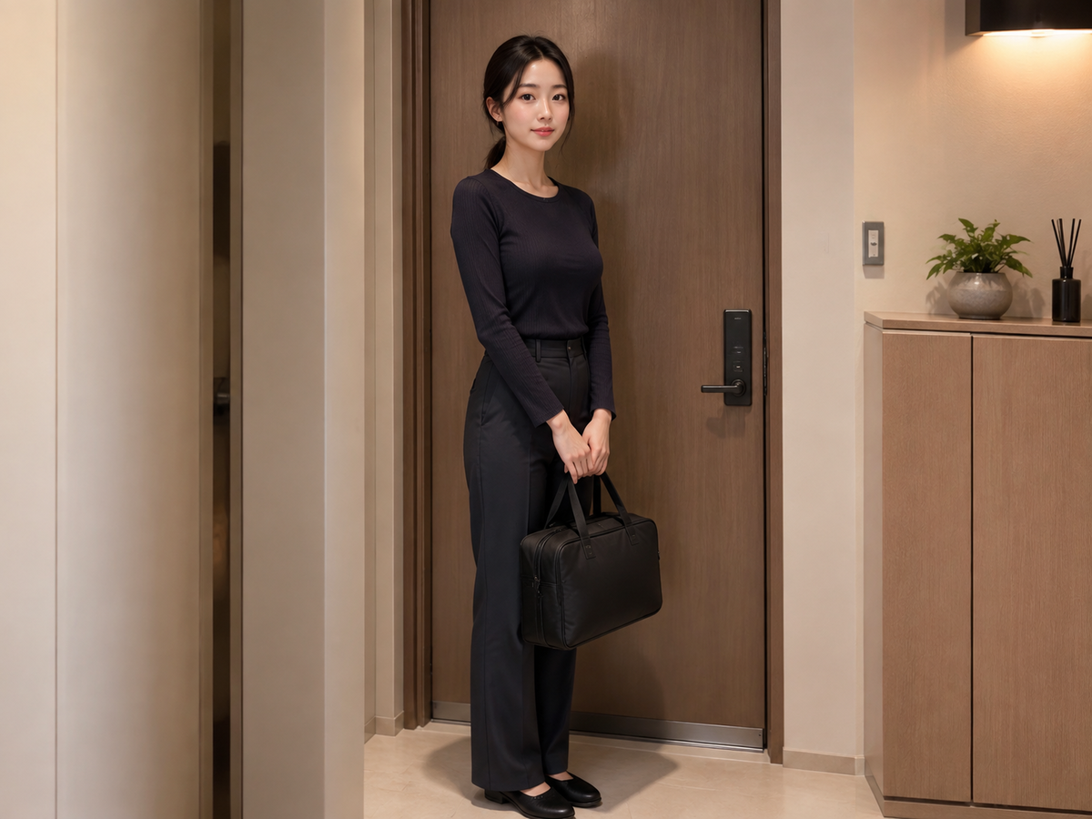 의정부 방문 홈케어 일정을 준비하는 젊은 성인 한국 여성 관리사